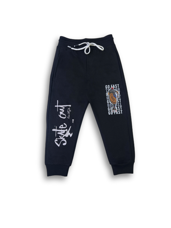 Boys' Brown Casual Slim-Fit Jogger Pants