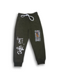 Boys' Olive Green Graphic Jogger Pants