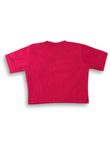 Girls' Hot Pink Butterfly Graphic Crop T-Shirt