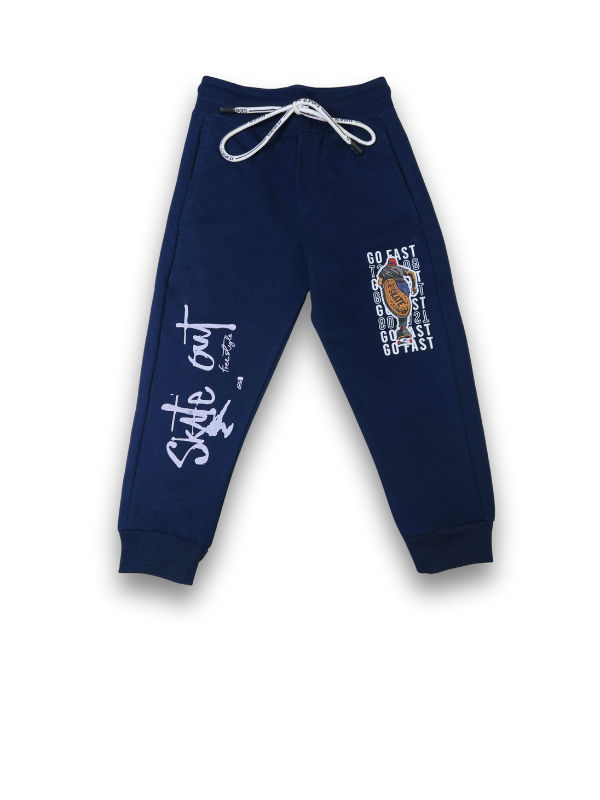 Boys' Navy Blue Graphic Jogger Pants