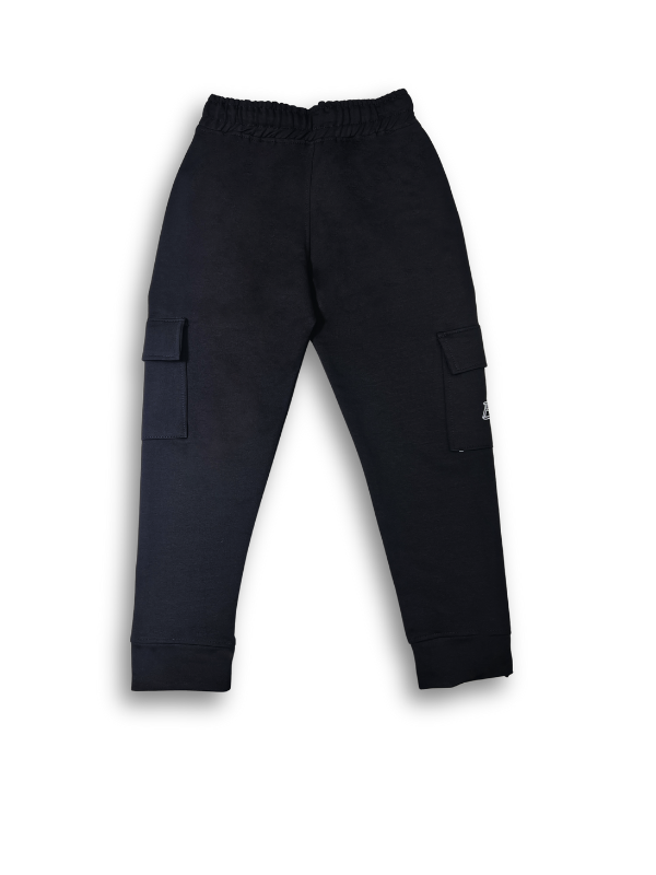 Boys' Black Cargo Jogger Pants