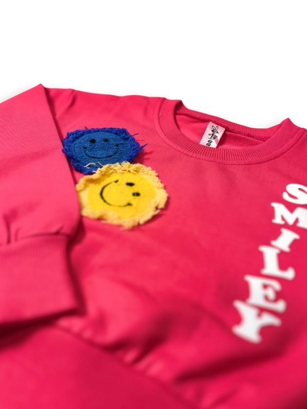 Girls' Red Cropped Sweatshirt 