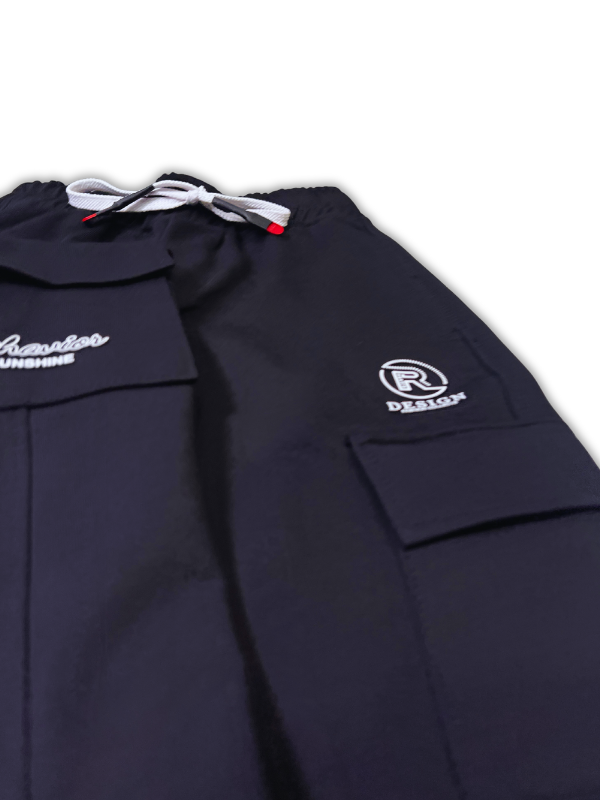 Boys' Black Cargo Jogger Pants