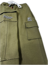 Boys' Olive Green Cargo Jogger Pants