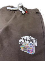 Boys' Brown Graphic Jogger Pants