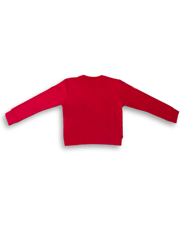 Girls' Red "OH NO" Comic Graphic Sweatshirt 