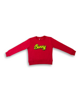 Girls' Red "Bunny" Neon Graphic Sweatshirt
