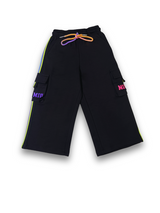 Girls' Black Crop Top & Cargo Jogger Co-ord Set