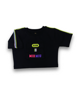 Girls' Black Crop Top & Cargo Jogger Co-ord Set