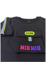 Girls' Black Crop Top & Cargo Jogger Co-ord Set