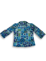 Girls' 3-Piece Blue Floral Print Blazer