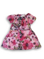 Girls' Pink Floral Sheer Organza Party Frock