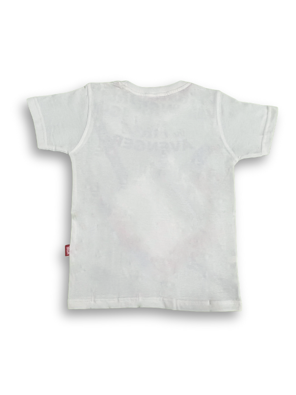 Boys' White Captain America "First Avenger" Graphic T-Shirt.