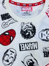 Boys' Cream Marvel Comics All-Over Print T-Shirt.
