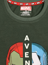 Boys' Olive Green Marvel Avengers Split-Face T-Shirt