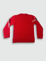 Bright red boys' short-sleeve T-shirt with a large, colorful graphic of Marvel's Thor holding Mjolnir (his hammer) and the bold yellow "THOR" logo.