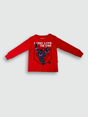 Bright red boys' long-sleeve T-shirt with the colorful "TOY STORY" movie logo printed centrally on the chest