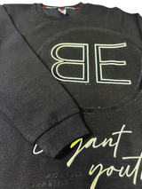 Boys' Black Elegant Youth Logo Graphic Sweatshirt