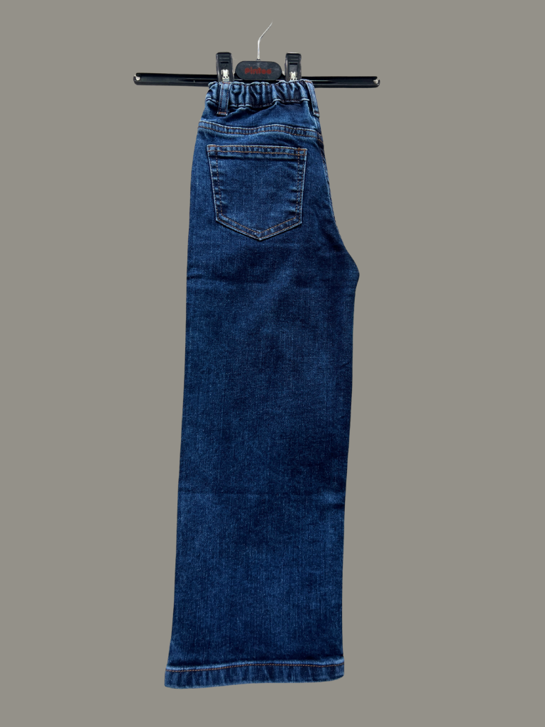 Girls’ Dark Blue Wide-Leg Jeans