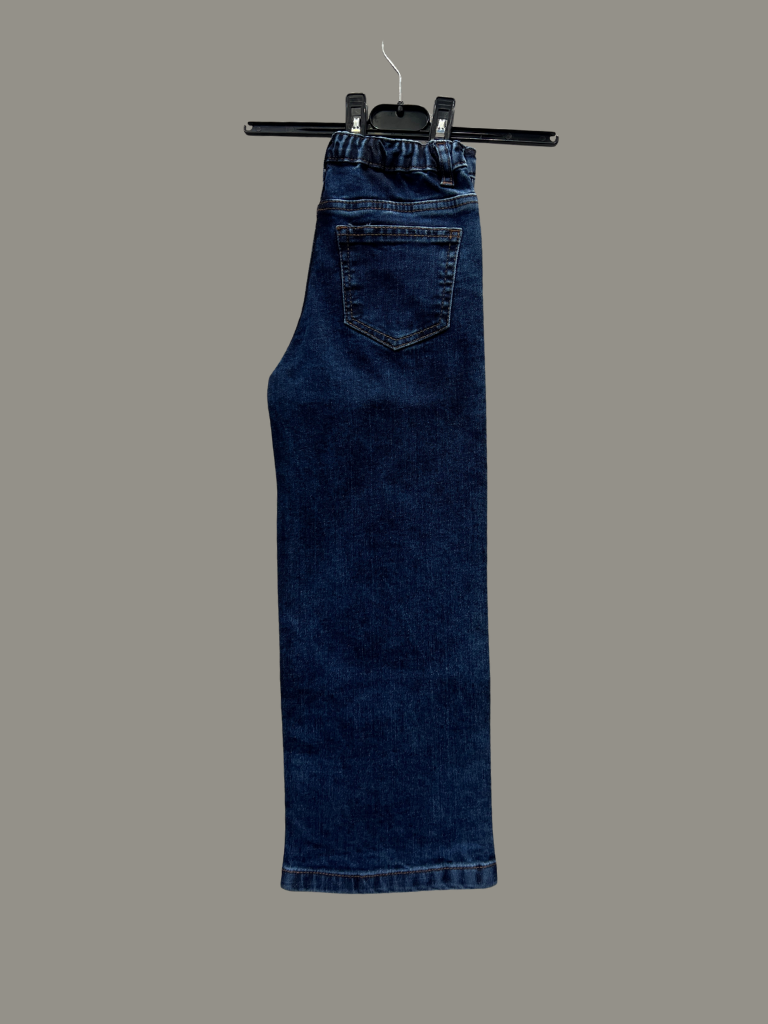 Girls’ Dark Blue Wide-Leg Jeans