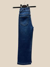 Girls’ Blue Wide-Leg Jeans – Butterfly