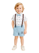 Boys' Nautical Anchor Print Shirt