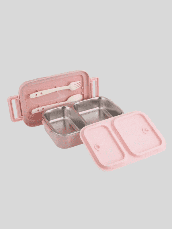 Dubblin Lunch Box Steel Brunch 750 Ml Pink For Unisex