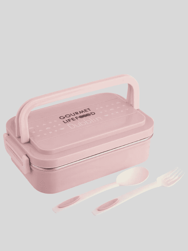 Dubblin Lunch Box Steel Brunch 750 Ml Pink For Unisex