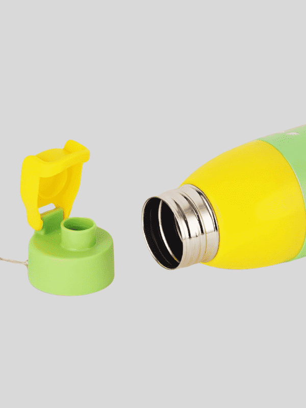 Cello Water Bottle Kidzbee Uranus Steel 600 Ml Yellow For Unisex
