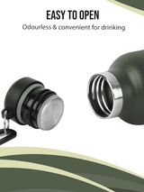 Cello Water Bottle Duro Hector Inside Steel 1100 Ml Green For Unisex