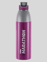 Cello Water Bottle Puro Steel-X Marathon Inside Steel 600 Ml Purple For Unisex