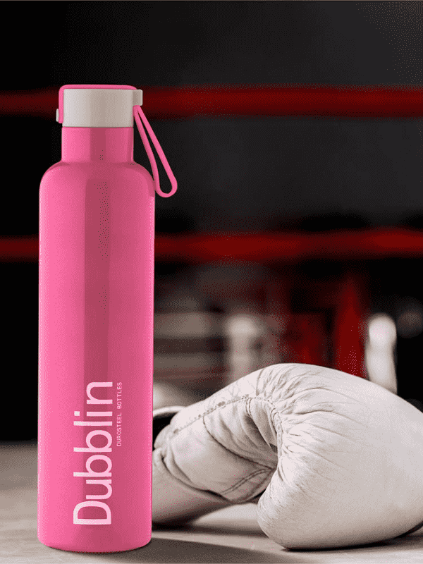 Dubblin Water Bottle Steel Boom1000 Ml Pink For Unisex
