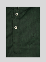 Boys Traditional Printed Chudidar Kurta Set - Green