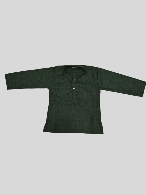 Boys Traditional Printed Chudidar Kurta Set - Green