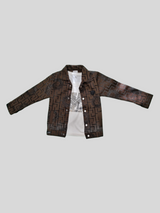 Boys Winter Full Sleeves Printed Regular Jacket - Brown