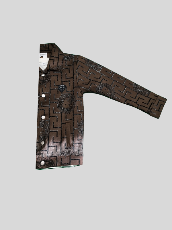 Boys Winter Full Sleeves Printed Regular Jacket - Brown