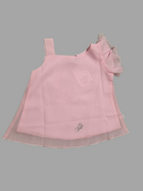 Girls Casual Half Sleeves Plain Fashion Top - Pink