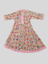 Girls TraditionaL  3/4th Sleeves Chuddidar Sets - Pink