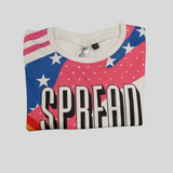 "Spread Your Love" Girls’ Graphic T-Shirt – Dynamic,Colorful & Uplifting
