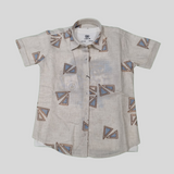Boys’ Casual 2-Piece Set – Graphic T-Shirt & Printed Short-Sleeve Shirt