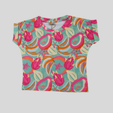 Girls' Tropical Vibes Co-Ordinate Set – Fruit & Floral Printed Summer Outfit