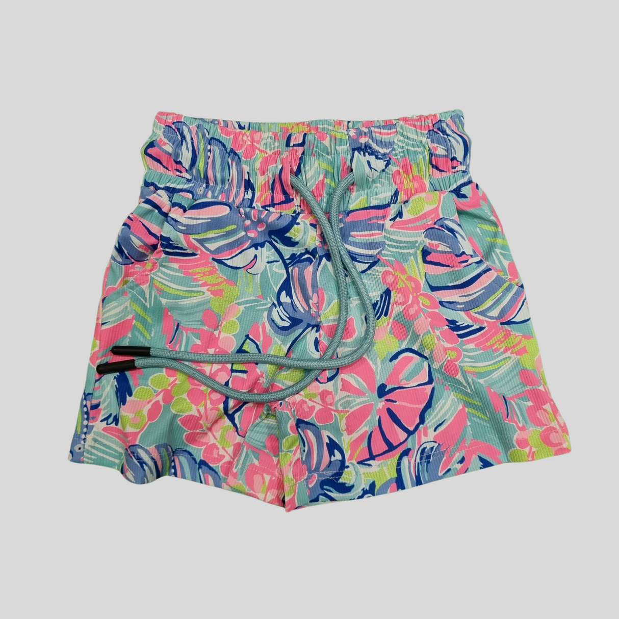Girls' Tropical Leaf Print Summer Co-Ordinate Set – Multicolor