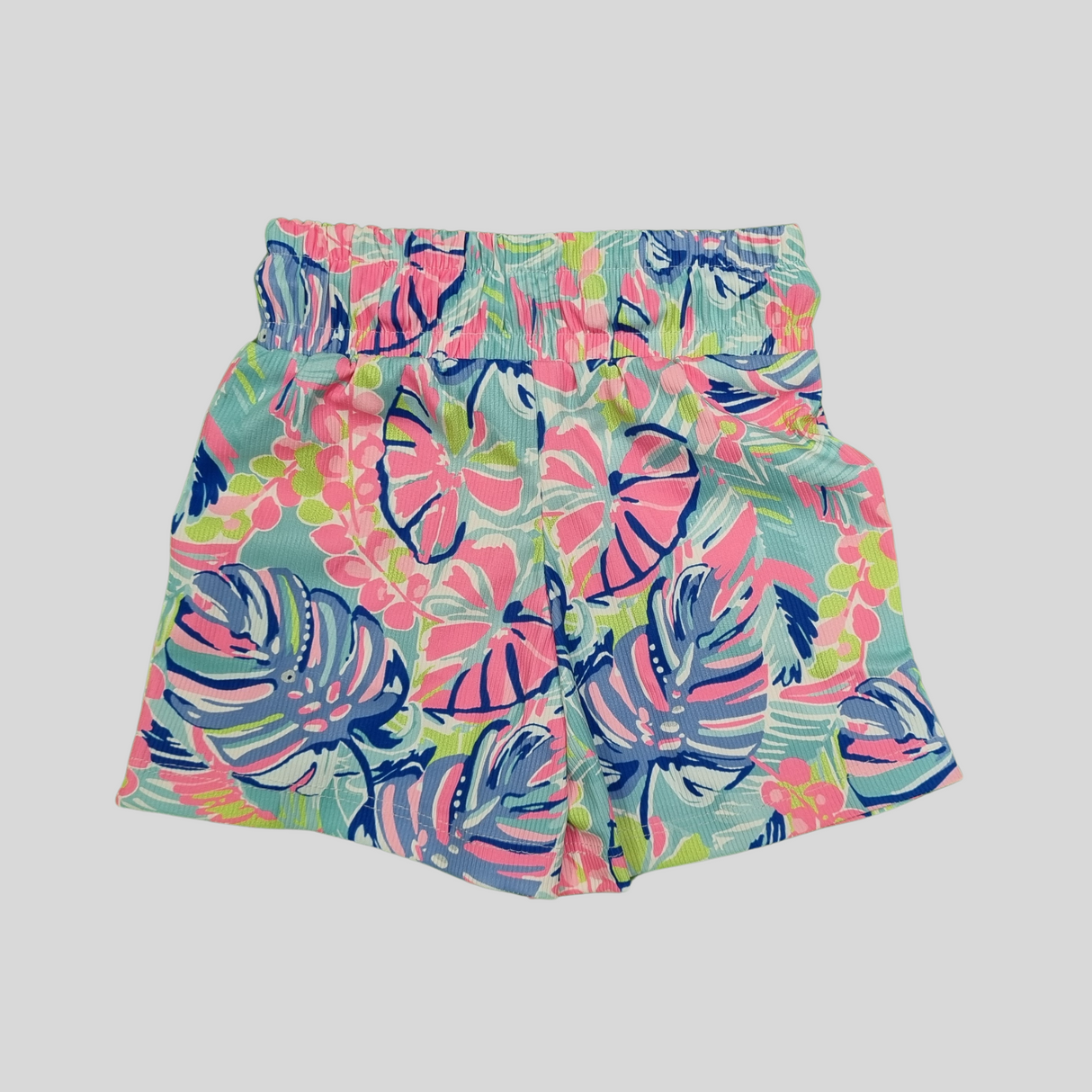 Girls' Tropical Leaf Print Summer Co-Ordinate Set – Multicolor