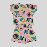 Girls' Color Pop Co-Ordinate Set – Printed T-Shirt and Shorts for Summer Fun