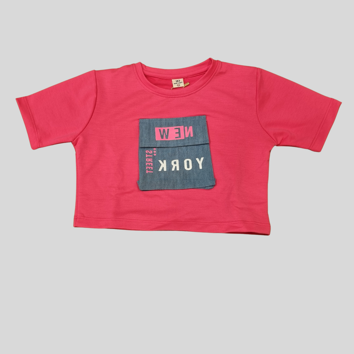 Girls’ "New York Street" Colorblock Casual Set – Pink & Blue