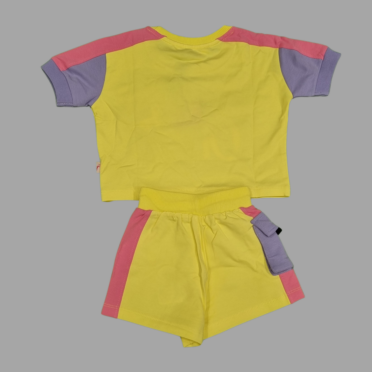 Girls' "Come On Girls, Let's Go Party" Summer Co-ordinate Set – Yellow & Blue