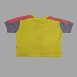 Girls' "Come On Girls, Let's Go Party" Summer Co-ordinate Set – Yellow & Blue
