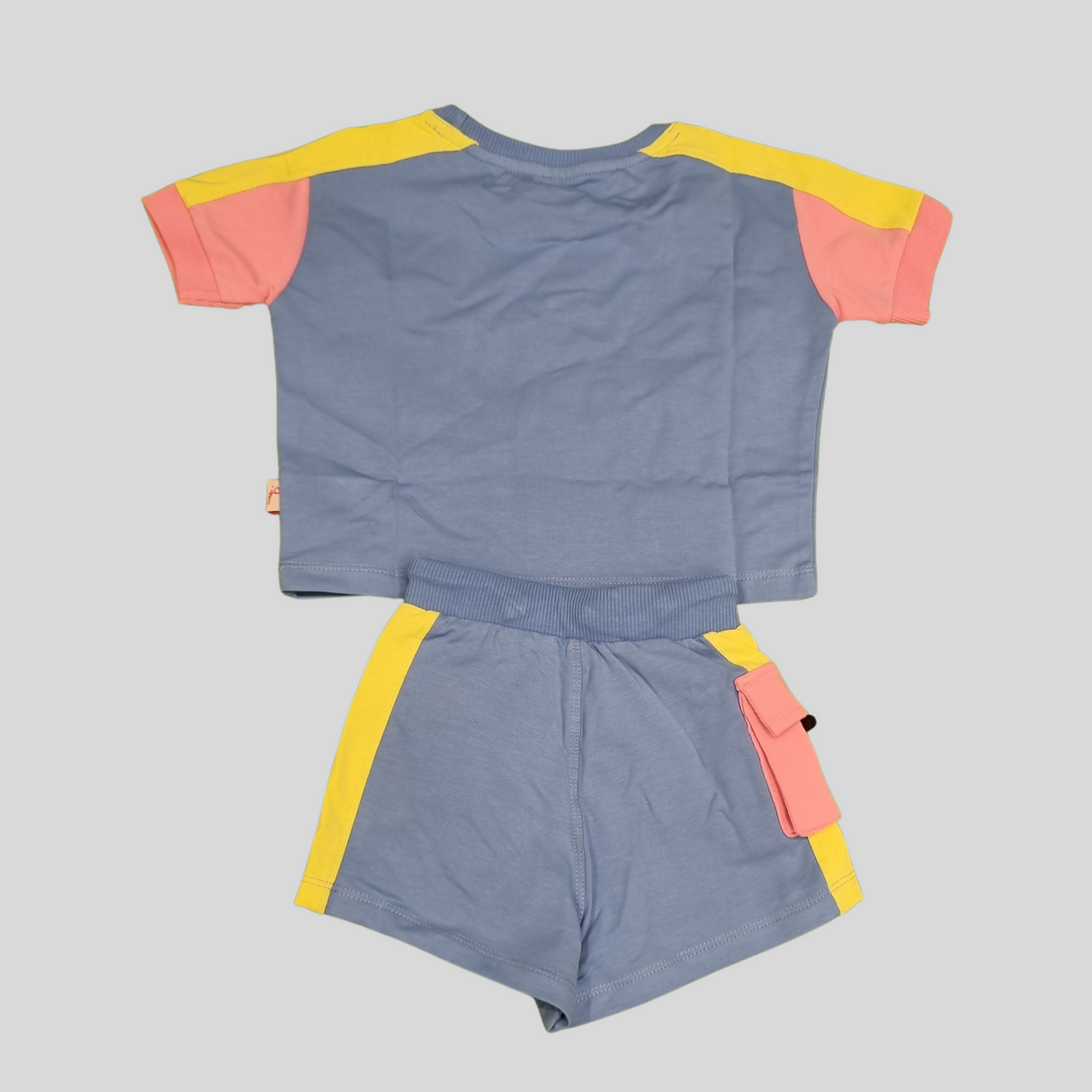 Girls' "Come On Girls, Let's Go Party" Summer Co-ordinate Set – Yellow & Blue
