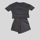 Sweet Sundae Girls' Summer Co-ordinate Set – Available in Black & Navy Blue