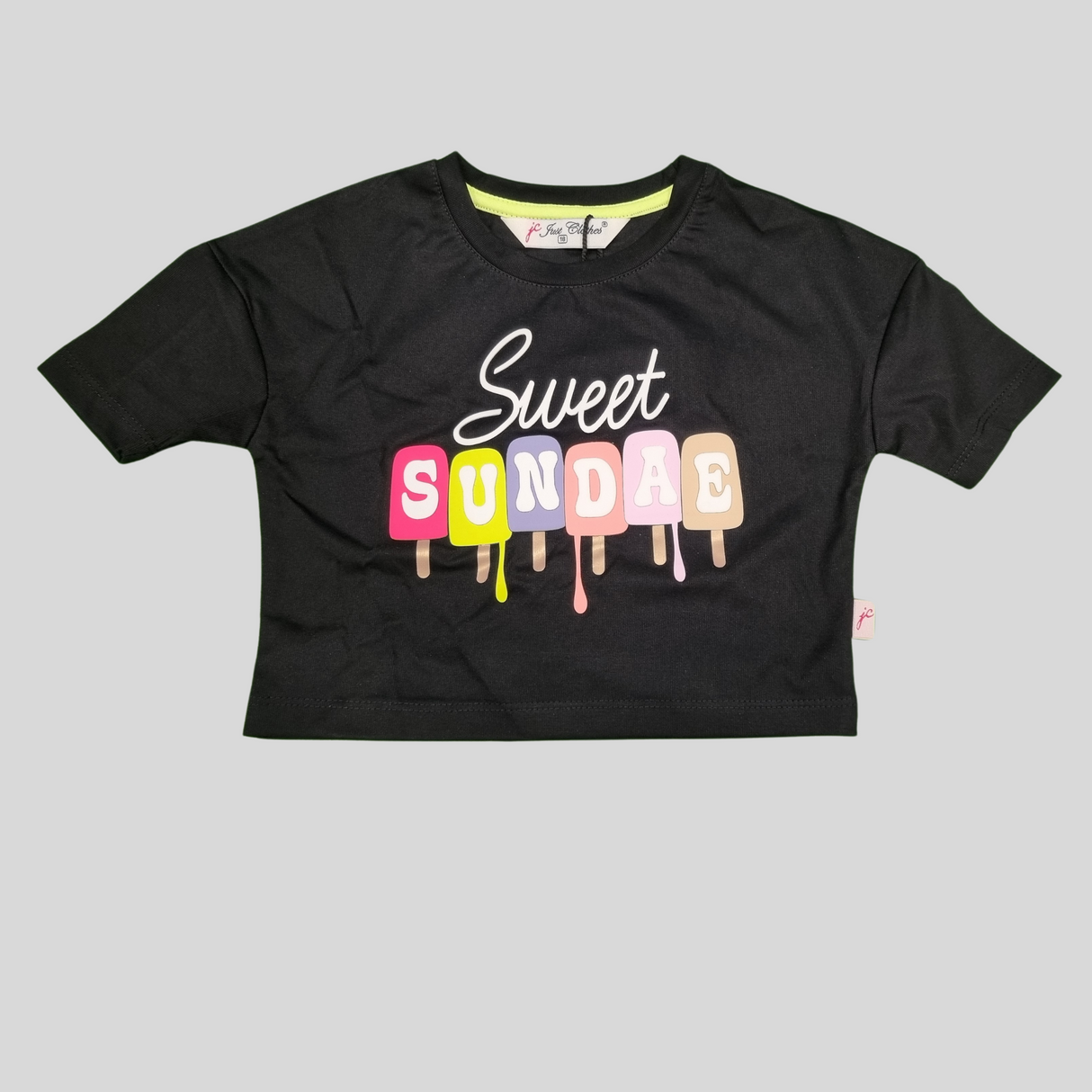 Sweet Sundae Girls' Summer Co-ordinate Set – Available in Black & Navy Blue